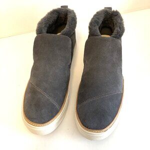 Toms Women's Grey Suede Paxton Slip-on Shoes Size W 7.5